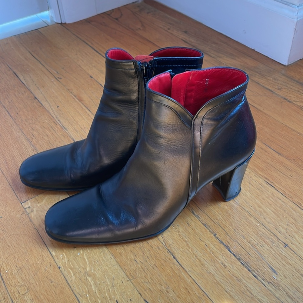VINTAGE 90’s Free Lance black boots, square toe,size 40 - Picture 2 of 10
